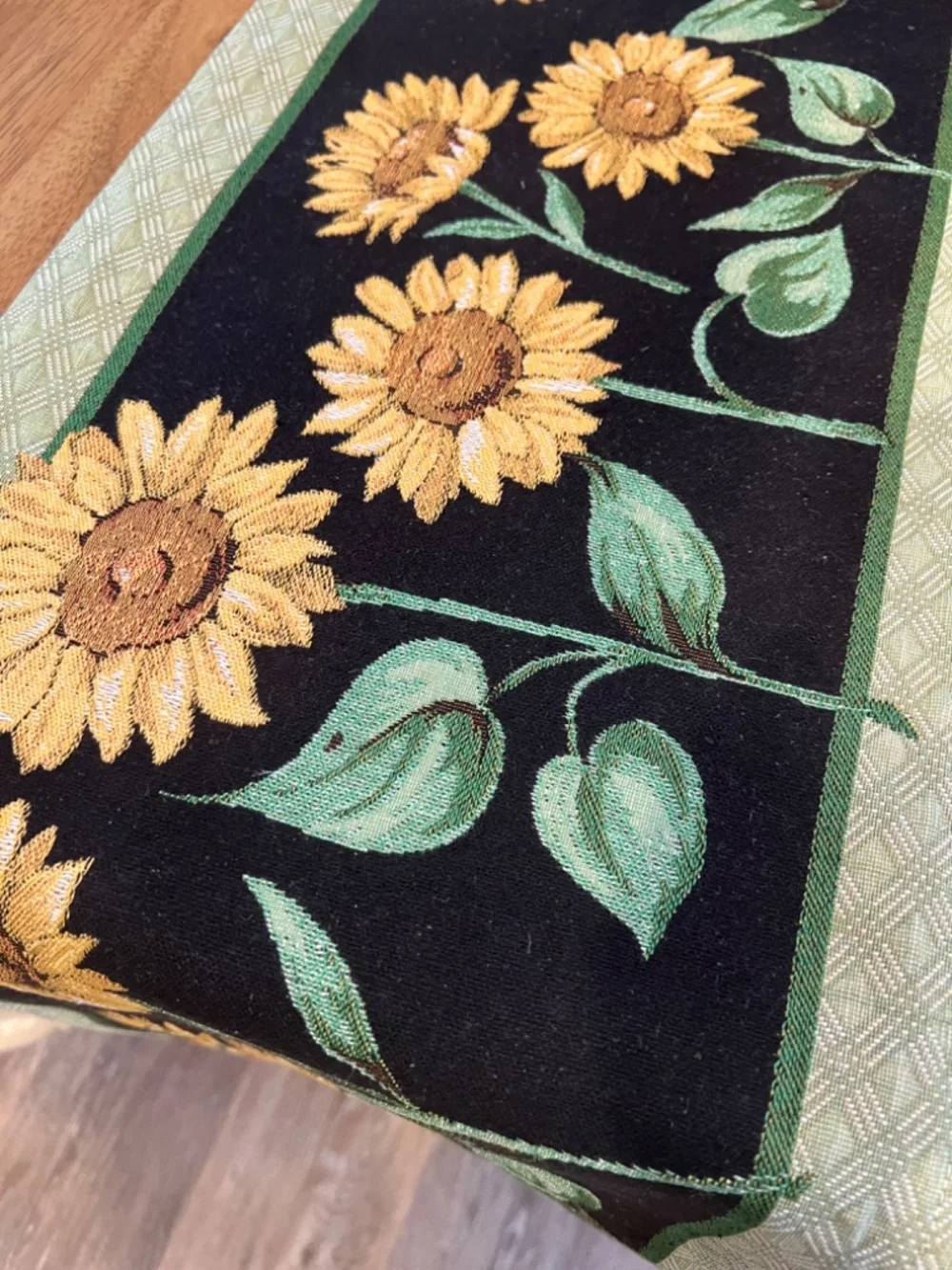 Sunflower Table Runner or Dresser Scarf